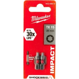 Resim Milwaukee Bits Uç Tx 15 25MM 2li Pkt Shockwave T4932430872 