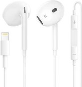 Resim iPhone Apple Kulaklık Yıldırım Kulaklık [MFi Sertifikalı] Dahili Mikrofon ve Ses Kontrolü iPhone 14/13/12/11/XS/8/7/Pro ile Uyumlu Bluetooth Kulaklık Yok, Tüm iOS Sistemini Destekler 