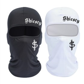 Resim Musión Shiesty & Dolar İşareti Balaklava Kaykay Maske - Rüzgar Geçirmez, Toz Önleyici Boyunluklu Yüz Kapağı, Bisiklet ve Motosiklet için, Uniseks, Siyah Beyaz, Esnek Poliester Karışımı, Makinede Yıkanabilir 