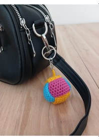 Resim Örgü Amigurumi Top Anahtarlık 