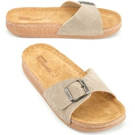 Resim Gezer Yazlık Kadın Tokalı Terlik Gt1yze.11224.00.014.g8 Krem 