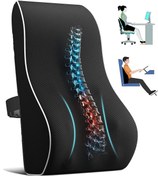 Resim PİLLOWART Hafızalı Köpük Sırt Yastığı -Ofis ve Araba Koltuğu için Ergonomik Arka Elastik Yastık 