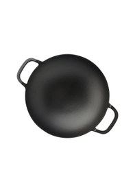 Resim Lava Döküm Wok Tava Metal Kulplu Çap 38 CM 