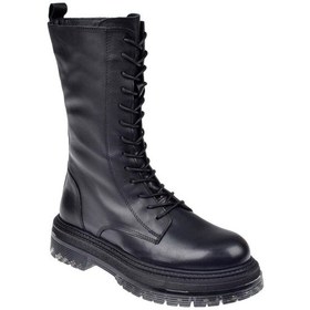 Resim Pullman Hakiki Deri Uzun Kadın Bot Nd-22681 Siyah-siyah Siyah 