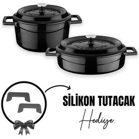 Resim Lava Döküm 2x Trendy Serisi 5 Parça Tencere Seti 001 