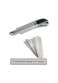 Resim Alüminyum Maket Bıçağı + 10'Lu Maket Bıçağı Ucu N11.231 