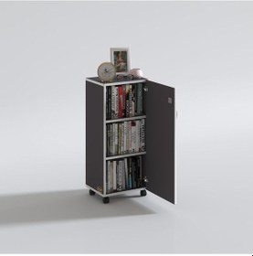 Resim Kenzlife mutfak dolabı zehra 088*050*032 gri kilitli tekerlekli banyo evrak ofis kitaplık ayakkabılık kiler 