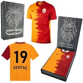 Resim Galatasaray Isme Özel Forma 20/21 Hediyelik Ahşap Kutulu Kırmızı 