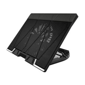 Resim ZM-NS3000 17" 200MM Fanlı 6 Kademe Yuksekli̇k Ayarlı Tyep-C Data Baglantılı Notebook Stand ve Sogutu 