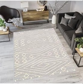 Resim Rovigo Dijital Baskı Yıkanabilir Kaymaz Taban Salon Halısı RVG1054, Bej, 100 x 200 
