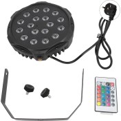 Resim LED Sahne Işığı 18 x 3W Sesle Etkinleştirilen 2 Çalışma Modu Rgb Par Can Işık Performans Parti Düğün Kulübü Için Ab Fişi 100 Ila 240V (Yurt Dışından) 