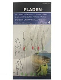 Resim Fladen F1280WT-6-1-0 Fladen Sabiki Beyaz Tüylü 1/0 Numara 6 Kancalı Palamut Çaparisi 