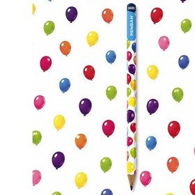 Resim Balonlar Desenli Kurşun Kalem 2b Pensan 6 Adet Çok Renkli 
