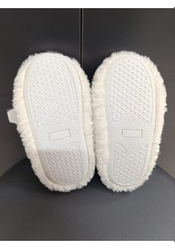 Resim Çocuk Kaydırmaz Taban Panduf Pamuk Astarlı, Kedi Figürlü Çok Amaçlı Okul, Kreş Patiği, Ev Patiği Siyah 