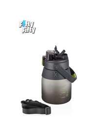 Resim 1000ml Askılı Tek Kapak Çift Kullanım Pipetli/pipetsiz Kullanım Softtouch Su Matarası 