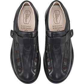 Resim Dr Comfort Dr.comfort Dr.7100 Erkek Ortopedik Sandalet Rocker Bottom Tabanlı El Yapımı Vejetal Deri Siyah 