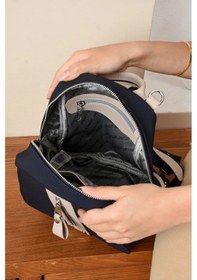 Resim Just Polo Kadın Günlük Kullanıma Uygun Ayarlanabilir Askılı Lüks Sırt Çantası Shopper Lacivert - Taş 
