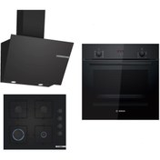 Resim Bosch Siyah 3Lü Ankastre Set 316( HBF512BB1T - POP6C6P30O - DWK66PJ60T ) 