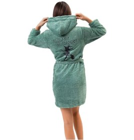 Resim Vıta Kompani V İçin Çıtır Çıtır Kapüşonlu Bornoz 179047145 Yeşil 