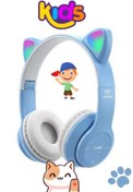 Resim Kensa Kedi Kulağı Detaylı Bluetooth Kablosuz Kulaklık 