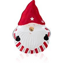 Resim Yılbaşı Servis Tabağı 23x17 Cm 