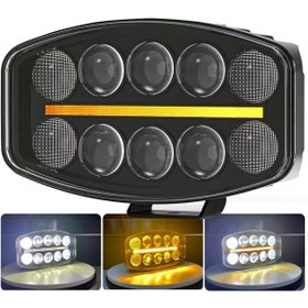 Resim Dijipazar 10'' Beyaz Turuncu LED Spot Projektör + Drl Tır Kamyon Off Road 12-24Volt Çalışma Lambası 1 ADET 