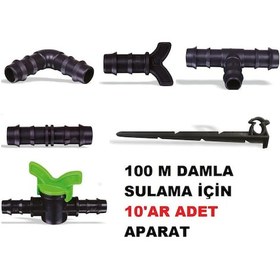 Resim Damla Sulama Sistemi Aparatı Set 10 Ar Adet 