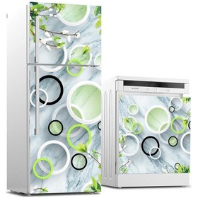 Resim Buzdolabı Ve Bulaşık Makinası Beyaz Eşya Sticker Kaplama Yuvarlak (540887165) 