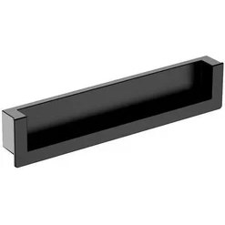 Resim Dizaynaks Mat Siyah Yarım Kenar Gömme Kulp 128 mm 