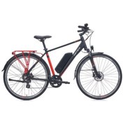 Resim Carraro E.line E.life 2.1 28" M Kadro Elektrikli Trekking Bisiklet - Mat Siyah / Kırmızı Gümüş 