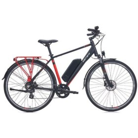 Resim Carraro E.line E.life 2.1 28" M Kadro Elektrikli Trekking Bisiklet - Mat Siyah / Kırmızı Gümüş 