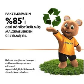 Resim Duracell LR6/MN1500 Alkalin AA Kalem Pil 12'li 