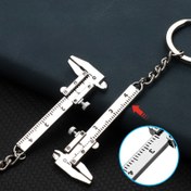 Resim Çift Taraflı 0-4cm Mini Vernier Kumpas Anahtarlık - Mühendisler, Öğrenciler, DIY & Takı Yapımı için Taşınabilir Anahtarlıklı Paslanmaz Çelik Hassas Ölçüm Aracı - Dayanıklı Kompakt Cetvel Kolye Aksesuarı, Mühendisin Cepli Arkadaşı, Metalik Bitiş, Sağlam Anahtarlık Bağlantısı 