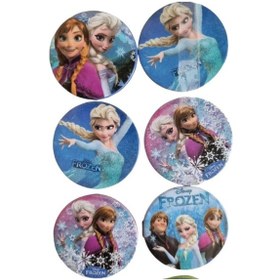 Resim Frozen Elsa Lisanslı Yaka Çanta Metal Rozeti 10 Lu Paket Pinyata İçi Hediyesi Diğer 