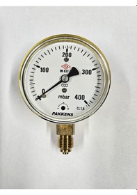 Resim Pakkens Çap 63 Alttan 400 Mbar Diyaframlı Manometre 