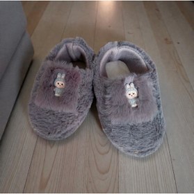 Resim KMS HOME Unisex Labubulu Panduf Gri Panduf Erkek Panduf Kız Panduf 