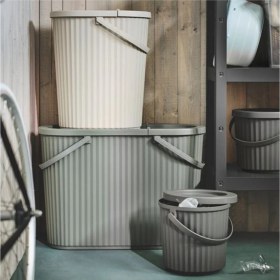 Resim Gri Damang Çöp Kutusu, Şık ve Kullanışlı Ev Veya Ofis Depolama Çözümü 