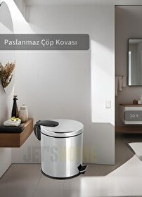 Resim Jet's Home Pedallı Paslanmaz 20 L Mutfak Çöp Kutusu Gri 