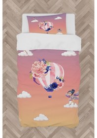 Resim Mekta Home Bebek Ve Çocuk Odası Uçan Balon Ve Çiçek Desenli Nevresim Takımı 