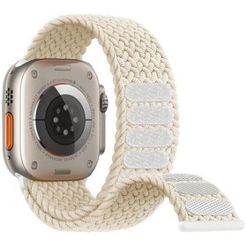 Resim Örgülü Solo Döngü iOS Watch Uyumlu Band 45mm 49mm 44mm 40mm 41mm 42mm Correa Bilezik Green M Size 