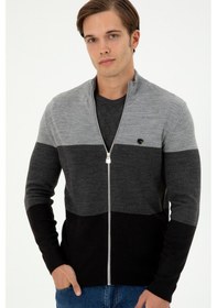 Resim U.s. Polo Assn. Erkek Gri Melanj Hırka Triko 50297062-vr086 Gri Melanj 