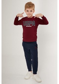 Resim U.s. Polo Assn Patterned Kırmızı Erkek Çocuk Eşofman Takımı 