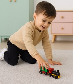 Resim Cloudy Kids Erkek Çocuk Bisiklet Yaka Triko Kazak 