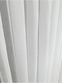 Resim Ekru Renk Naturel Keten Görünümlü Tül 1 3 Sık Pileli Ağır Gramajlı Kırışmaz,Ekru 400 X 270 