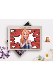 Resim Bk Gift Kişiye Özel Kadın Karikatürlü 1000 Parça Profesyonel Puzzle-103 