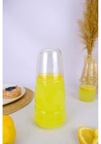 Resim Digithome Cam Kapaklı Başucu Su Ve Meşrubat Sürahisi Karaf Şişe 750 Ml 04145 C1-1-154 
