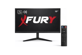 Resim Fury 19" LED Monitör 75Hz 5ms Dahili Hoparlörlü Uzaktan Kumandalı HDMI VGA Geniş Ekran 