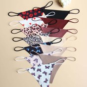 Resim 13'lü Kadın Düşük Bel Çıplak Ayaklık & V-Yelek, Seksi Kelebek & Hayvan Baskısı, Solunabilir Örgü Kumaş, Polyester %80 Elastan %20, Rahat İç Çamaşırı 