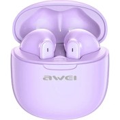 Resim Amorus Aweı T68 4 Mikrofon Enc Gürültü Önleyici Bluetooth Kulaklık Hifi Ses Kulaklık - Mor (Yurt Dışından) 