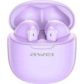 Resim Amorus Aweı T68 4 Mikrofon Enc Gürültü Önleyici Bluetooth Kulaklık Hifi Ses Kulaklık - Mor (Yurt Dışından) 